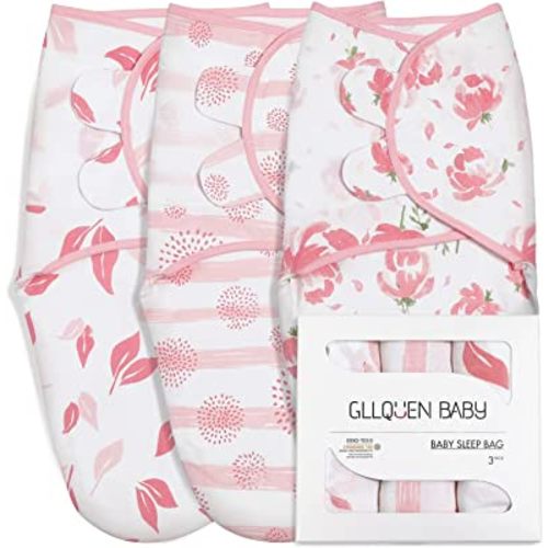 Amazon.com: GLLQUEN BABY Organic Girl Swaddle Blankets, Adjustable Infant Swaddle,Newborn Swaddles for 0-3 Months, Baby Sleep Sack,Pink Floral or Dandelions or Leaves,Swaddling Blankets 3 Pack Wrap Set : BabyPlay Icon