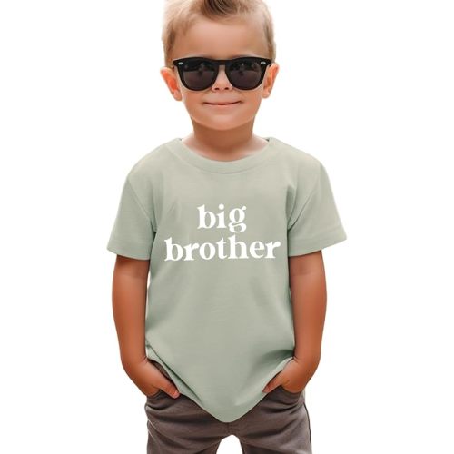 Big Brother Shirt Toddler Baby Boy Promoted to Big Brother Announcement Tshirt Kids Short Sleeve Clothes