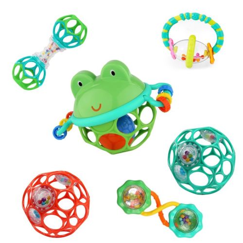 Bright Starts Little Shakers 6pc Gift Set Baby Rattles And Teethers