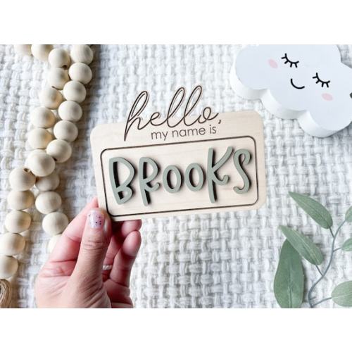 Hello My Name is Birth Announcement Sign for Hospital, Baby Name Sign, Newborn Baby Name Announcement Sign, Newborn Photo Prop - Etsy