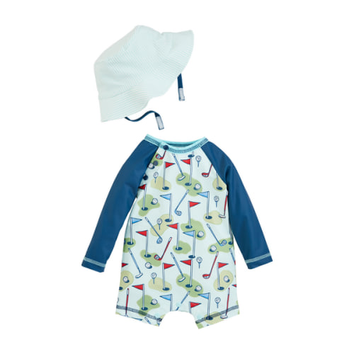 Boy's Golf Rash Guard Set