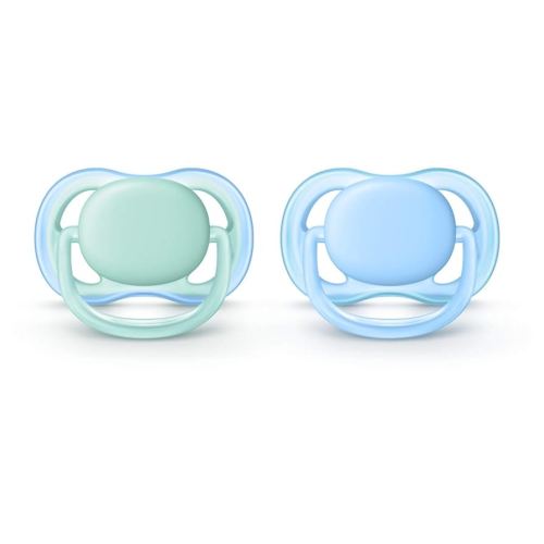 Philips Avent Ultra Air Pacifier, 0-6 months, blue/green, 2 pack, SCF244/20