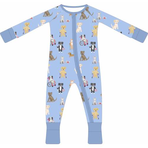 Pawsitive Together - Blue Zipper Jammie