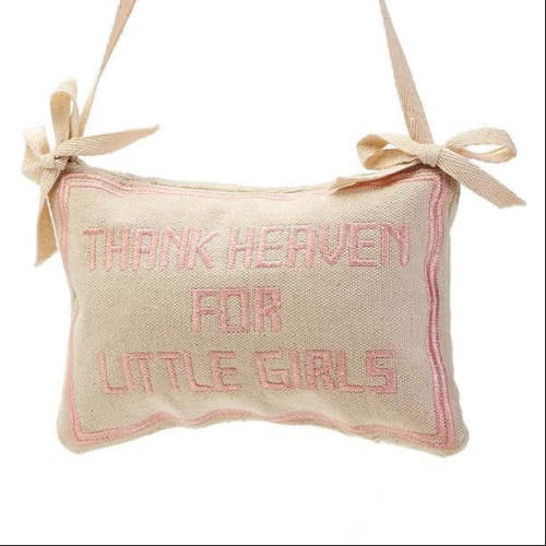 Two's Company | Thank Heaven Embroidered Pillow Door Hanger Décor