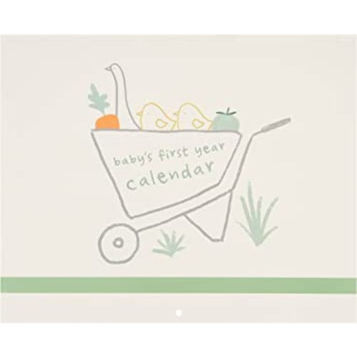 Carter's BA3-24958 Homegrown Baby's First Year Calendar with Stickers, 11.2" x 9.5", Multicolor