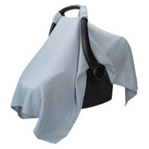 Comfy Cubs Baby Car Seat Cover - Infant Car Seat Cover for Sun with Large Size Car Seat Canopy, Pacific Blue