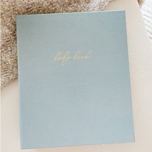 First Year Baby Memory Book - Dusty Blue