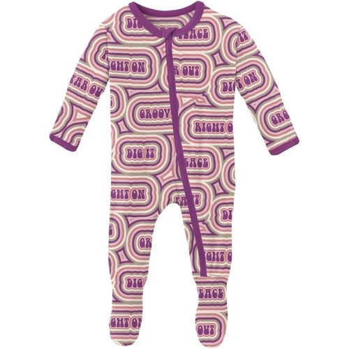 KicKee Print Footie with Zipper, Super Soft One-Piece Jammies, Seasonal Sleepwear for Babies and Kids, Spring 3 Collections