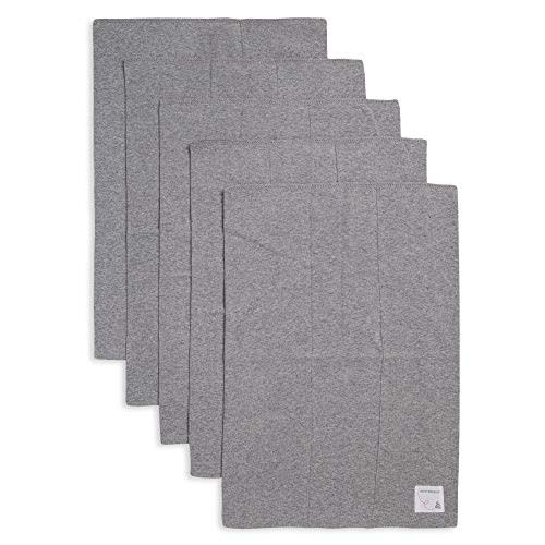 Burts Bees Baby Infant Burp Cloths, 100% Organic Cotton Extra Absorbent Soft Fabric Drool Cloths, 5-Pack Newborn Must-Have Essential Large Burping Cloths, One Size 17 x 11.75 Inches