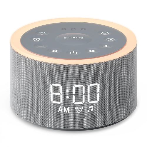 Dreamegg D1+ Sound Machine & Alarm Clock - Sound Machine for Sleep, White Noise Machine with 29 Soothing Sounds, Night Light, 0-100% Dimmable, White Noise Alarm Clock for Bedrooms Adults Baby