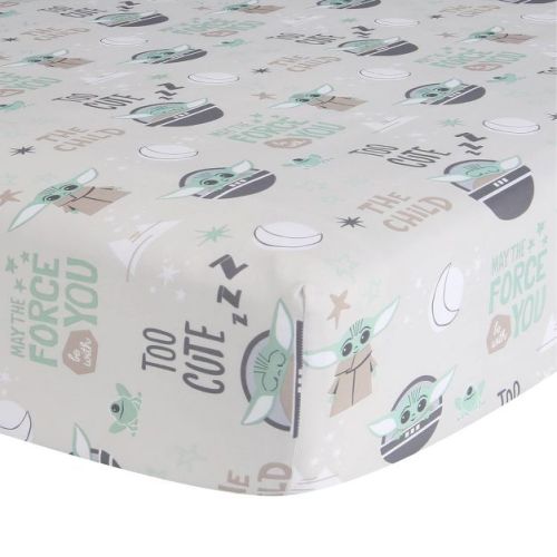 Lambs & Ivy Star Wars Cozy Friends The Child/baby Yoda Fitted Crib Sheet