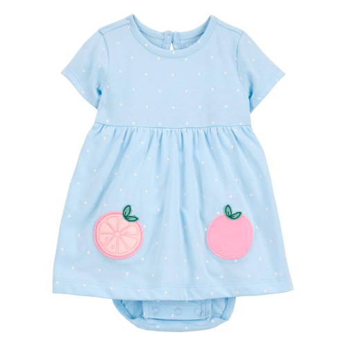 Baby Peach Bodysuit Dress - Blue - Carter's | Carter's