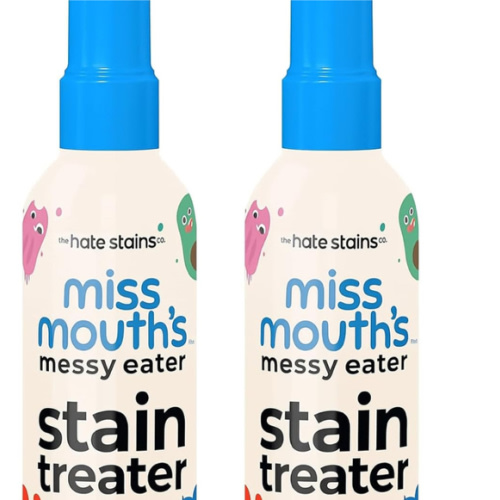 Miss Mouth's Messy Eater Stain Treater Spray - 4oz 2 Pack Stain Remover - Newborn & Baby Essentials - No Dry Cleaning Food, Grease, Coffee Off Laundry, Underwear, Fabric