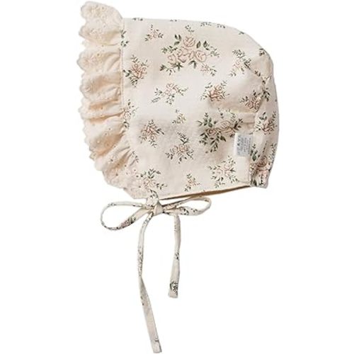 HOOLCHEAN Baby Girls Printed Cotton Bonnet Infant Vintage Flower Lace Sun Protection Hat