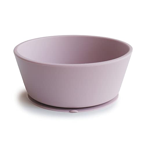 mushie Silicone Suction Bowl | BPA-Free Non-Slip Design (Soft Lilac)