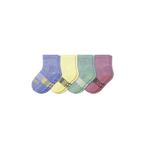 Toddler Marl Gripper Calf Sock 4-Pack