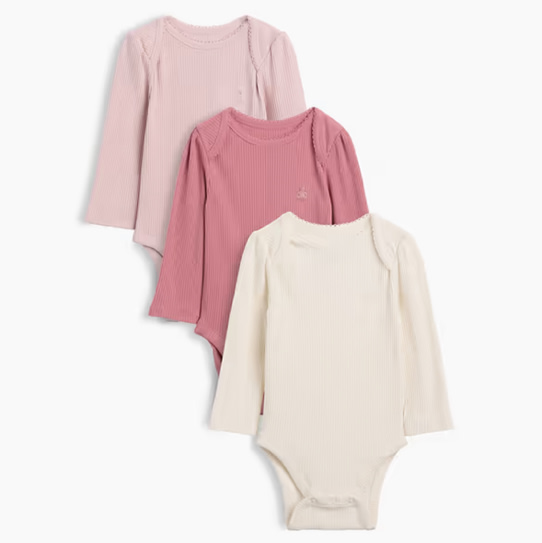 Baby First Favorites TinyRib Bodysuit (3-Pack)