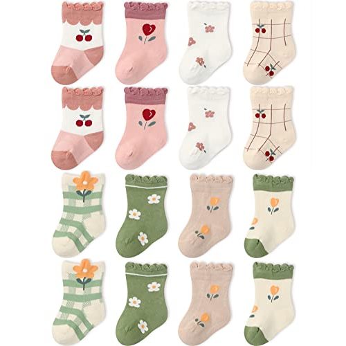 Toptim Newborn Baby-girls Socks and Bow Infant Toddler Ankle Socks