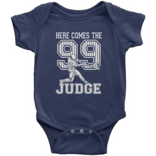 Here Comes The Judge 99 NY Baseball Infant One-Piece Bodysuit, Soft Cotton