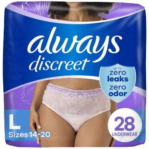 Always Discreet Adult Postpartum Incontinence Underwear For Women - Maximum Protection - S/m - 32ct