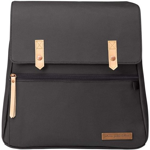 Petunia Pickle Bottom Meta Backpack | Baby Bag | Diaper Bag Backpack for Parents | Stylish Bag and Organizer | Comfortable, Spacious, and Sleek Backpack for On the Go Moms and Dads| Black Matte Canvas