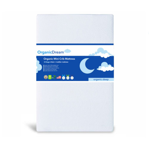 Organic Dream 2-Stage Waterproof Mini Crib Rectangle Mattress & Reviews | Wayfair