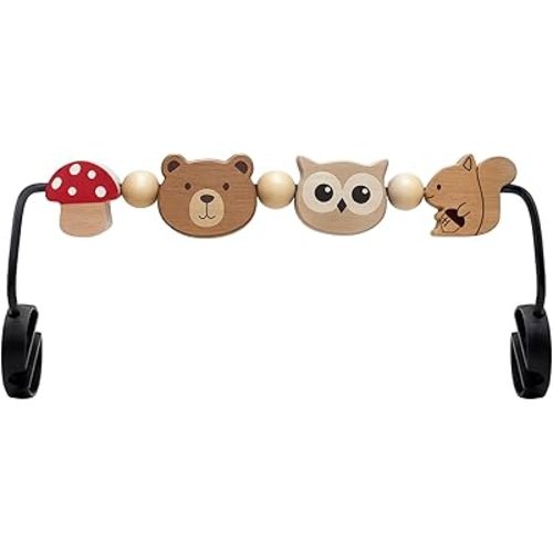 Baby Bouncer Toy Bar– Compatible with Baby Bjorn Bouncer, Wooden Bouncer Toy Bar Attachment, Rotatable Bouncer ‎Accessories Sensory Toy Gifts for Babies All Age