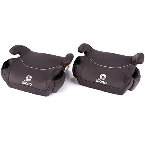 Diono Solana, No Latch, Pack of 2 Backless Booster Car Seats,  Black