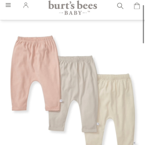 Solid Organic Cotton Baby Pants 3 Pack Ash