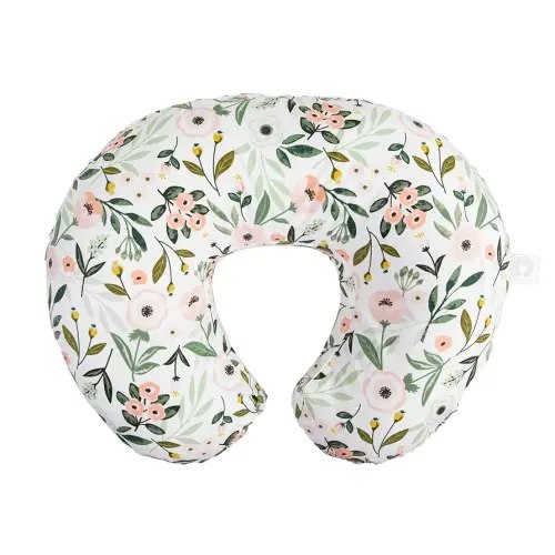 Boppy Nursing Pillow Original Support, Pink Garden, Ergonomic Nursing Essentials for Bottle and Breastfeeding, Firm Hypoallergenic Fiber Fill, with Removable Nursing Pillow Cover, Machine Washable