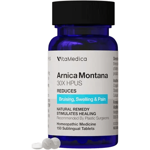 VitaMedica Arnica Montana 30X Rapid Dissolve Arnica Tablets for Natural Pain, Bruising, and Swelling Support - Homeopathic Medicine for Injury and Surgery Recovery - 150 Ct - 50 Servings