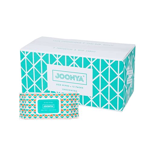Joonya Baby Wipes - Non-Toxic, Earth-Friendly Baby Wipes for Calm, Healthy Skin - Fragrance Free Baby Wipes - Bulk Baby Wipes - 12 Packs of 80 Diaper Wipes (960)