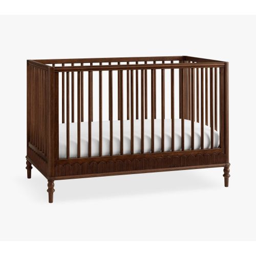 Chris Loves Julia Scallop Convertible Crib, Heritage Walnut, UPS Delivery