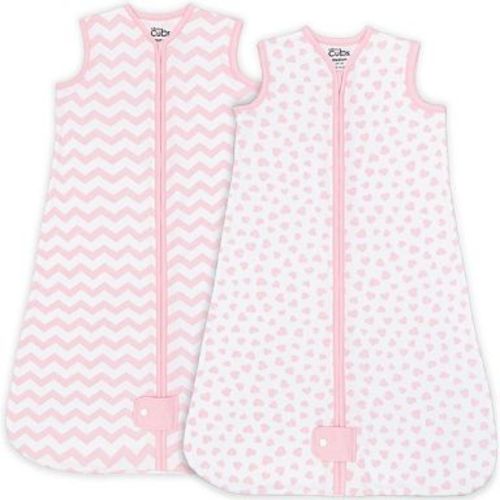 Sleep Bag, Sack for Baby, 2 Pack, Sleep Blanket by Comfy Cubs, Medium- Pink