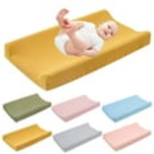 rygai Baby Bed Cover Breathable Simple Style Baby Nursing Table Cover Soft Smooth Changing Pads Cover Soft Comfy Bassinet Pad,Yellow