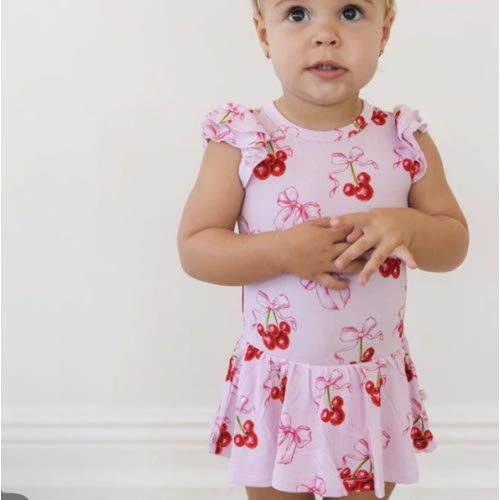Cherries Twirl Bodysuit Dress | scoots