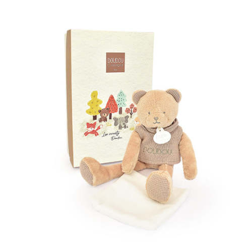 Honey Colored Bear With Blanket by DouDou Et Compagnie