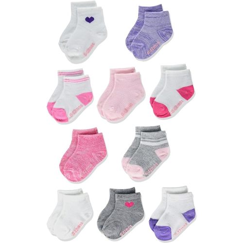 Hanes Baby and Toddler, Non-Slip Grip Ankle Socks, Boys' and Girls', Multipacks
