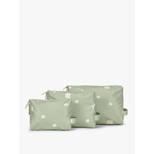 Water Resistant Zip Pouch Set (3 Pieces) - DAISY