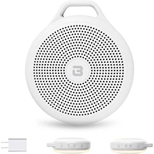 Portable White Noise Sound Machine for Baby, 20 Soothing Natural Sound with Night Light, Noise Cancelling Sound Machine Baby for Meditation, Volume Control for Sleep Aid, Registry Gift, White&Adaper