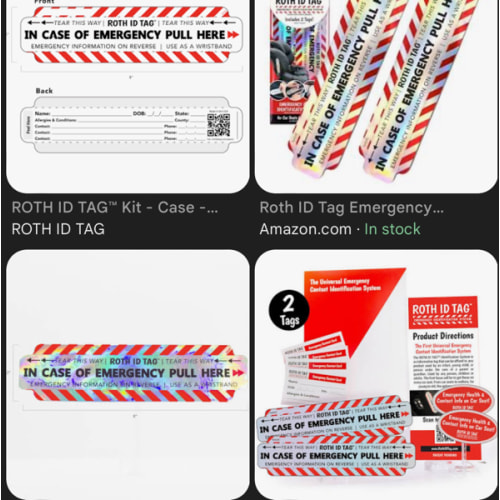 ROTH ID TAG™ Kit - ROTH ID TAG | Emergency Contact Identification Systems