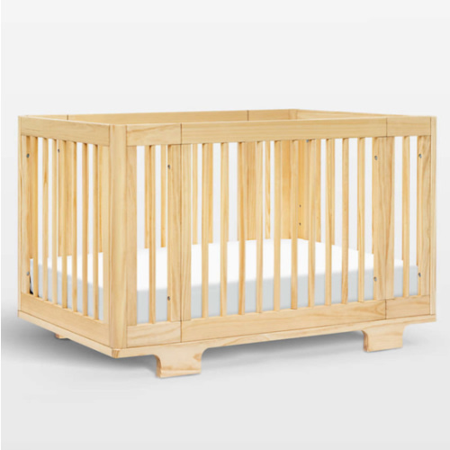 Babyletto Yuzu Natural Wood 8-in-1 Convertible Baby Crib with All Stages Conversion Kit