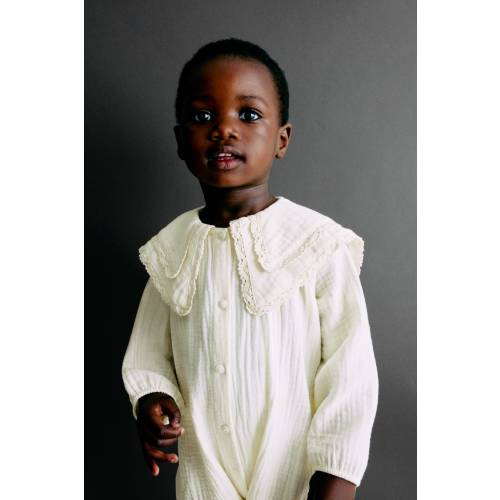 COTTON MUSLIN ROMPER SUIT