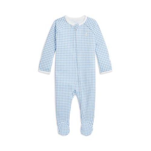 Boys' Gingham Print Cotton Footed Coverall - Baby