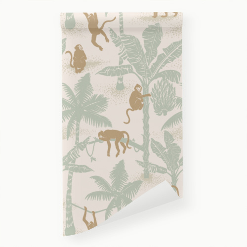 Monkey Paradise Wallpaper - 4 sheets - 2' x 9'