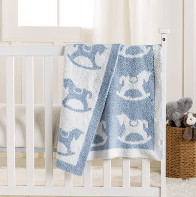 Horse Chenille Blanket | Luxe Knit with Timeless Style | Mud Pie