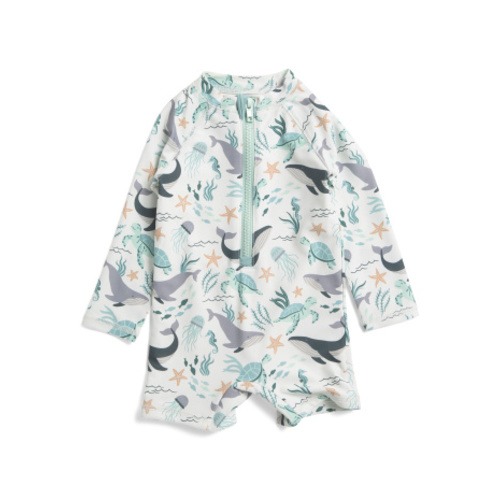 Infant Boys 2pc Whale Rashguard Swim Suit With Hat | Baby Boys (0-24m) | Marshalls