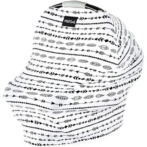 Milk Snob Original 5-in-1 Cover - Nursing Cover for Breastfeeding - Baby Car Seat Cover, Carseat Canopy & Stroller - Essential All-in-One Cover - Gift for Mom, Baby (Arrows)