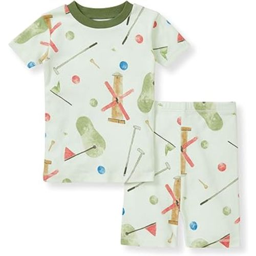 Burt's Bees Baby baby boys Pajamas, Short Sleeve Tee and Shorts
