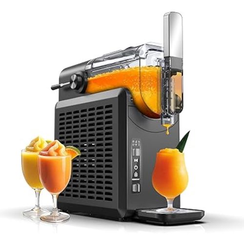 75oz Slushie Machine, 15-Minute Professional Slushy Machine for Home, Frozen Drink Maker No Ice Needed, LED Display, One-Touch Reservation, Self-Clean, 5 Presets for Frozen Margaritas Frappés and More